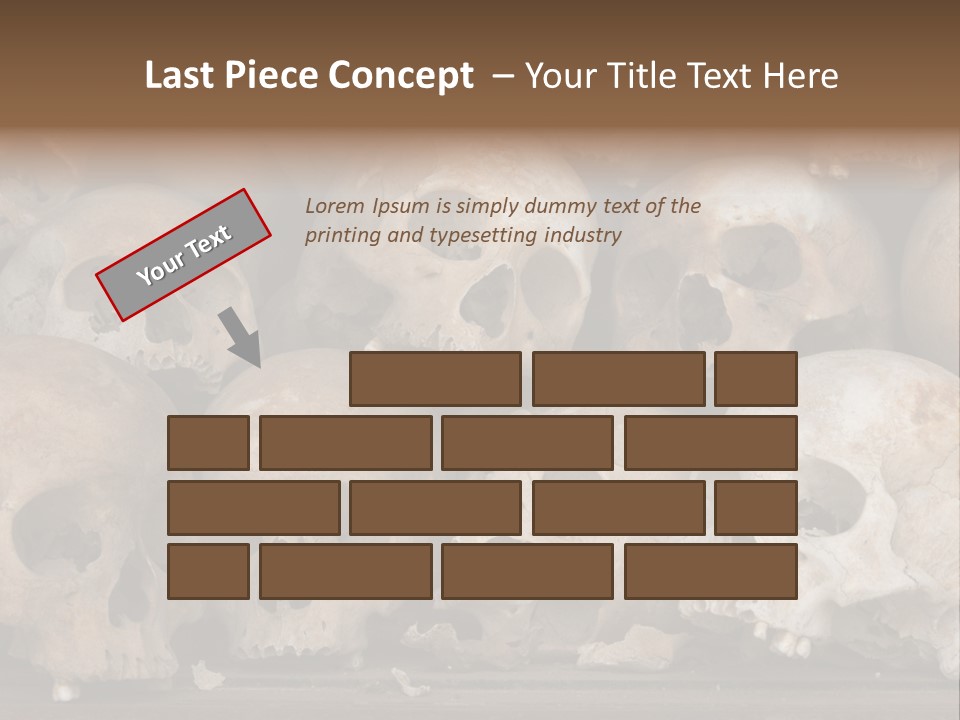 Skulls From A Mass Grave Of Khmer Rouge Victims In Choeung Ek Aka The Killing Fields Near Phnom Penh, Cambodia. PowerPoint Template