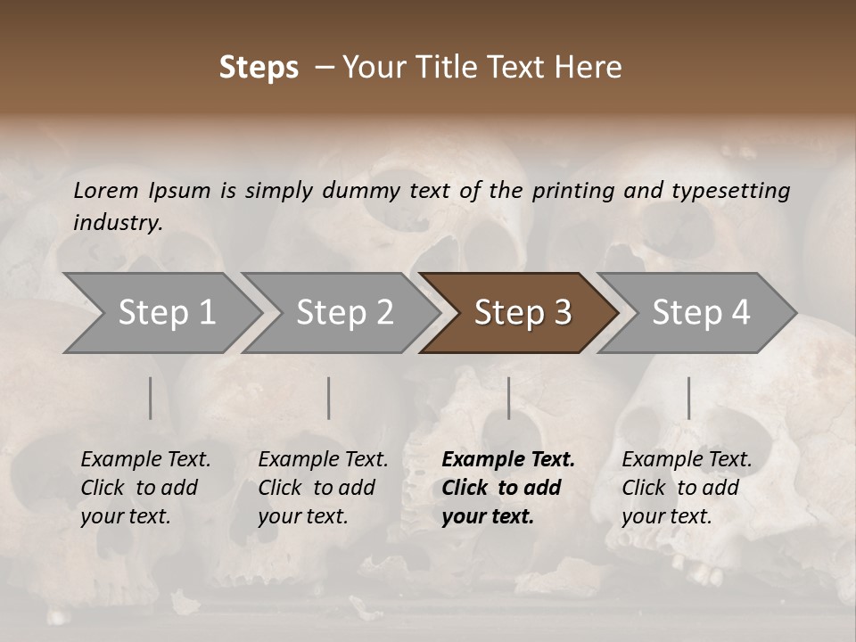 Skulls From A Mass Grave Of Khmer Rouge Victims In Choeung Ek Aka The Killing Fields Near Phnom Penh, Cambodia. PowerPoint Template