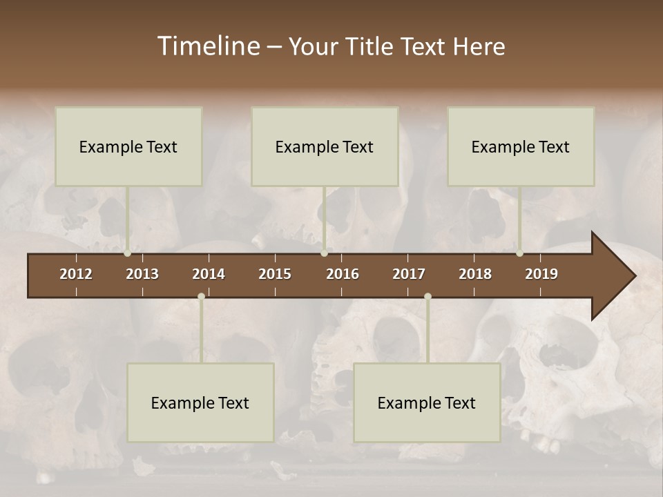 Skulls From A Mass Grave Of Khmer Rouge Victims In Choeung Ek Aka The Killing Fields Near Phnom Penh, Cambodia. PowerPoint Template