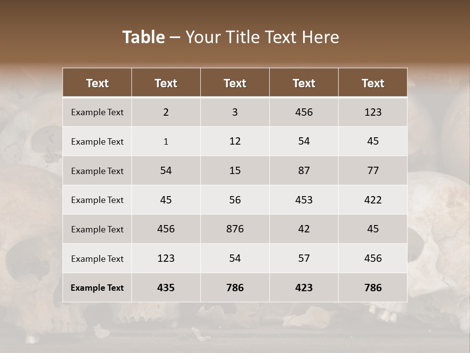 Skulls From A Mass Grave Of Khmer Rouge Victims In Choeung Ek Aka The Killing Fields Near Phnom Penh, Cambodia. PowerPoint Template