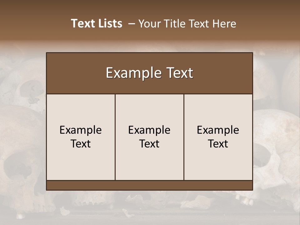Skulls From A Mass Grave Of Khmer Rouge Victims In Choeung Ek Aka The Killing Fields Near Phnom Penh, Cambodia. PowerPoint Template