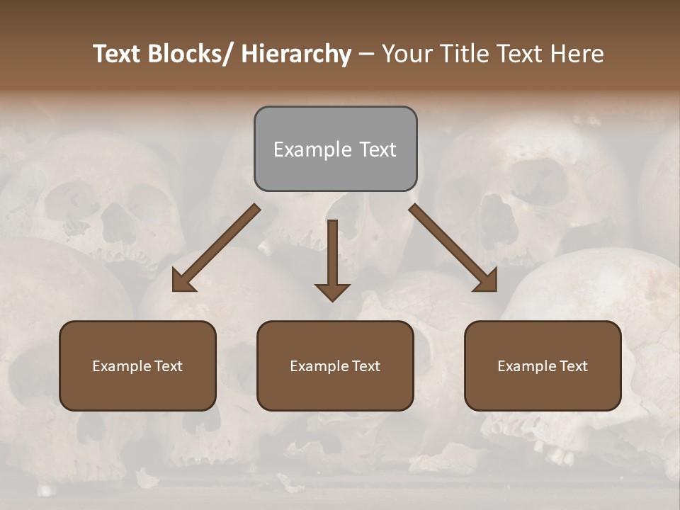 Skulls From A Mass Grave Of Khmer Rouge Victims In Choeung Ek Aka The Killing Fields Near Phnom Penh, Cambodia. PowerPoint Template