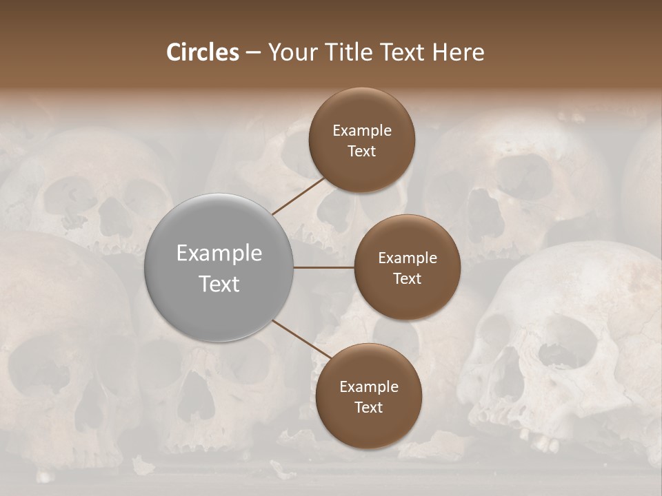 Skulls From A Mass Grave Of Khmer Rouge Victims In Choeung Ek Aka The Killing Fields Near Phnom Penh, Cambodia. PowerPoint Template