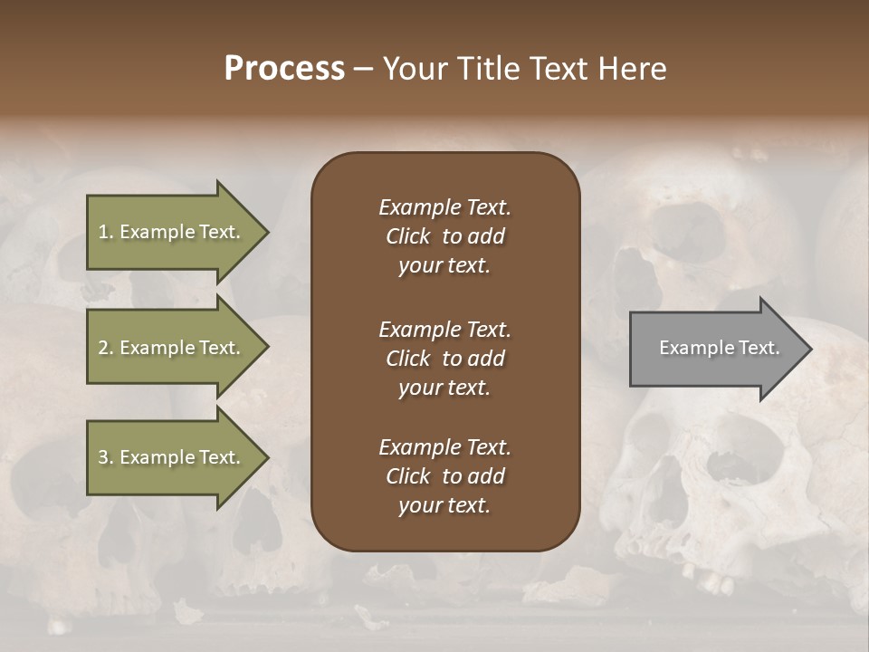 Skulls From A Mass Grave Of Khmer Rouge Victims In Choeung Ek Aka The Killing Fields Near Phnom Penh, Cambodia. PowerPoint Template