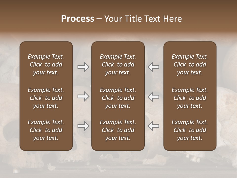 Skulls From A Mass Grave Of Khmer Rouge Victims In Choeung Ek Aka The Killing Fields Near Phnom Penh, Cambodia. PowerPoint Template