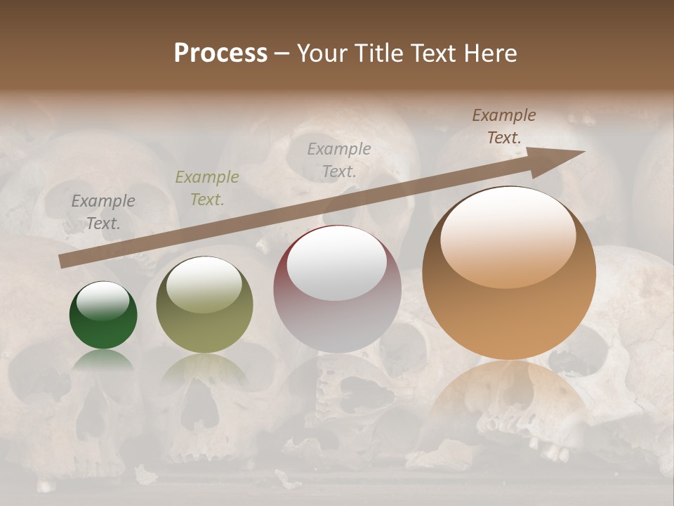 Skulls From A Mass Grave Of Khmer Rouge Victims In Choeung Ek Aka The Killing Fields Near Phnom Penh, Cambodia. PowerPoint Template