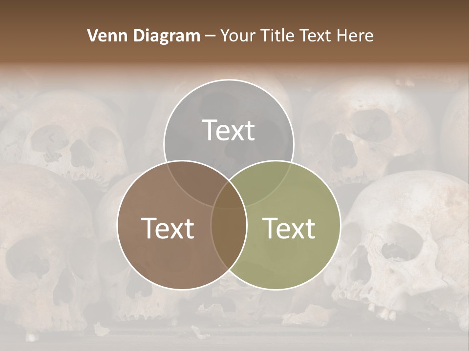 Skulls From A Mass Grave Of Khmer Rouge Victims In Choeung Ek Aka The Killing Fields Near Phnom Penh, Cambodia. PowerPoint Template