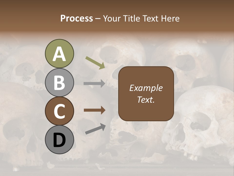 Skulls From A Mass Grave Of Khmer Rouge Victims In Choeung Ek Aka The Killing Fields Near Phnom Penh, Cambodia. PowerPoint Template