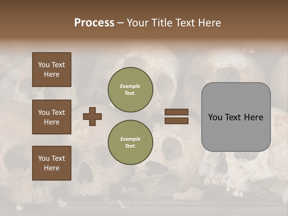 Skulls From A Mass Grave Of Khmer Rouge Victims In Choeung Ek Aka The Killing Fields Near Phnom Penh, Cambodia. PowerPoint Template
