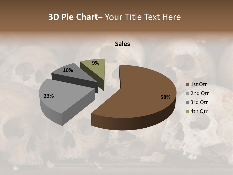 Skulls From A Mass Grave Of Khmer Rouge Victims In Choeung Ek Aka The Killing Fields Near Phnom Penh, Cambodia. PowerPoint Template