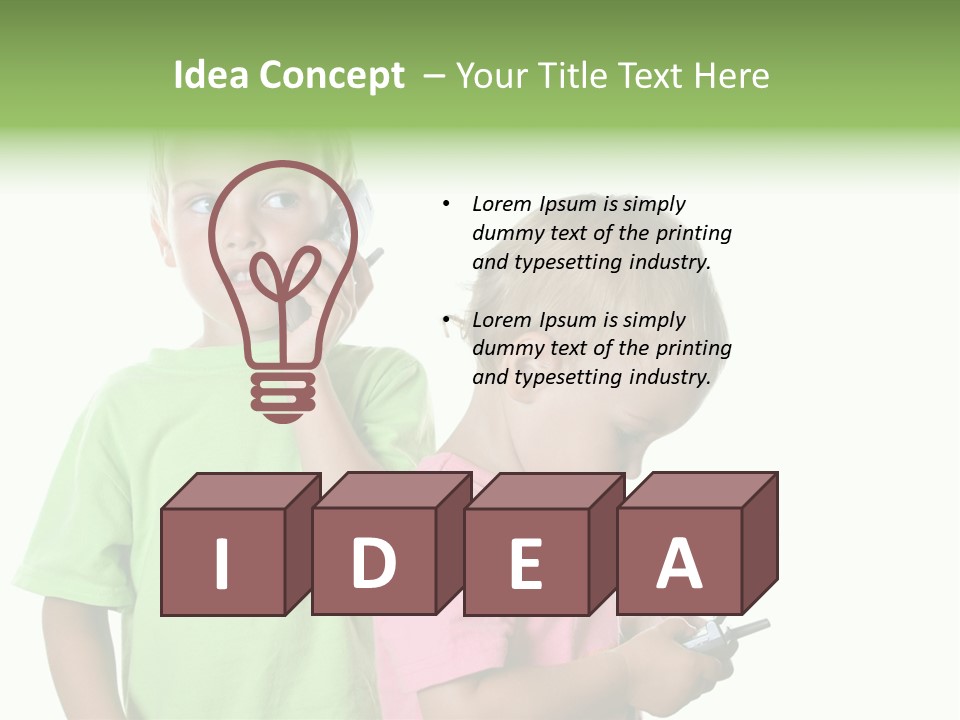 Motorhome Rv Flat In Desert PowerPoint Template