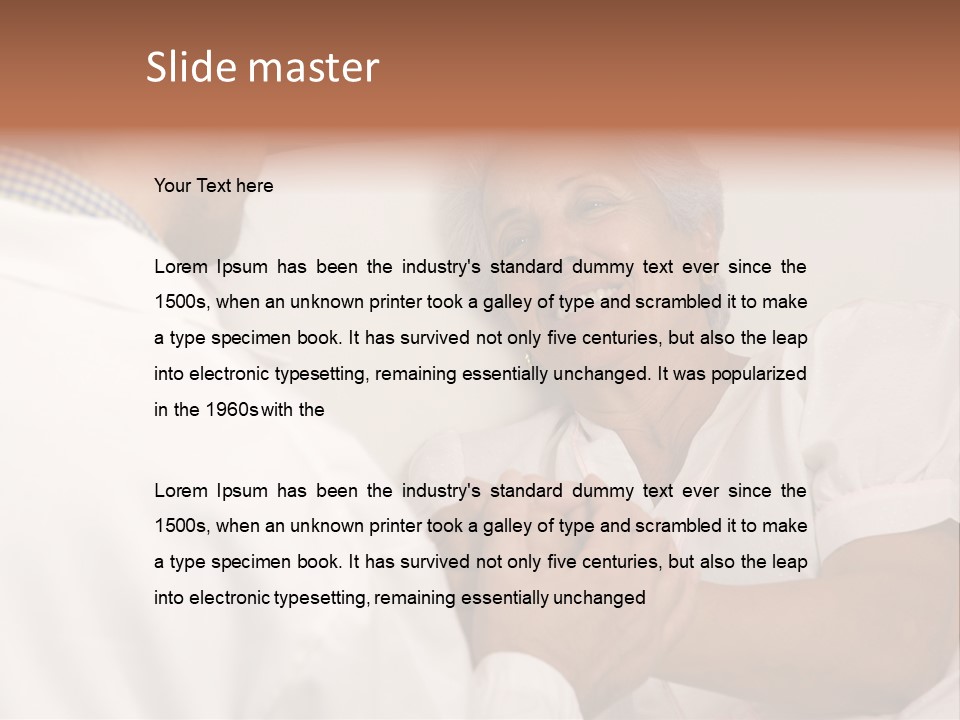 Male Doctor With Elderly Woman Patient PowerPoint Template