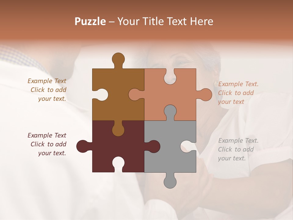 Male Doctor With Elderly Woman Patient PowerPoint Template