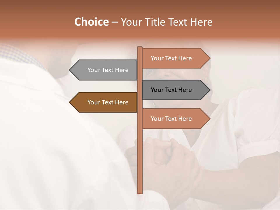 Male Doctor With Elderly Woman Patient PowerPoint Template