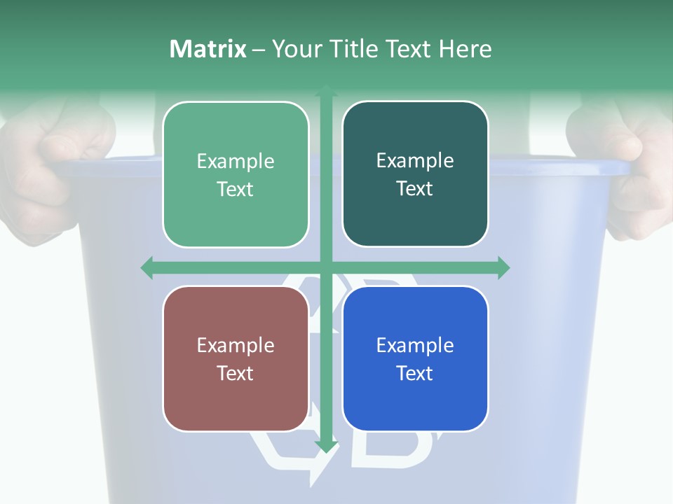 Man Holding Recycling Bin PowerPoint Template