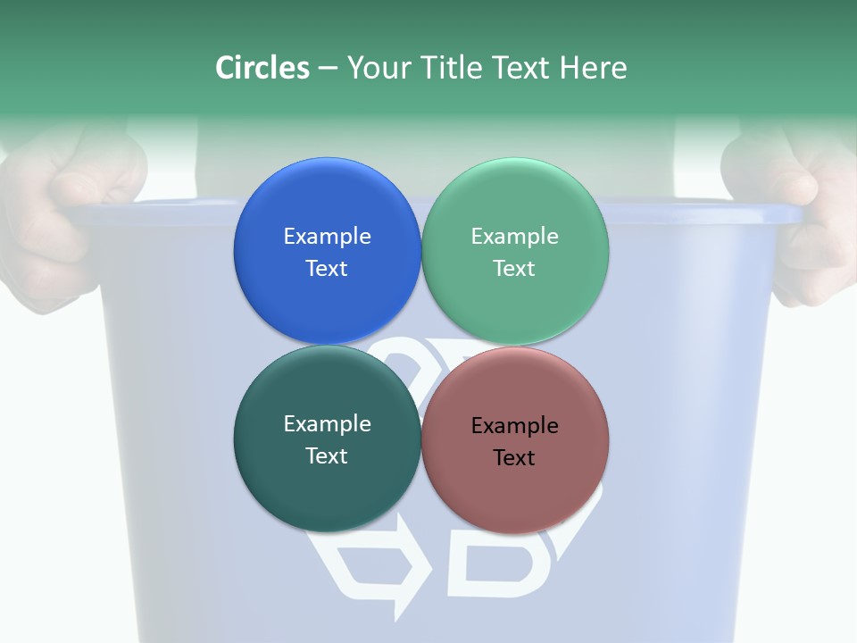 Man Holding Recycling Bin PowerPoint Template