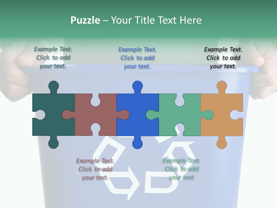 Man Holding Recycling Bin PowerPoint Template