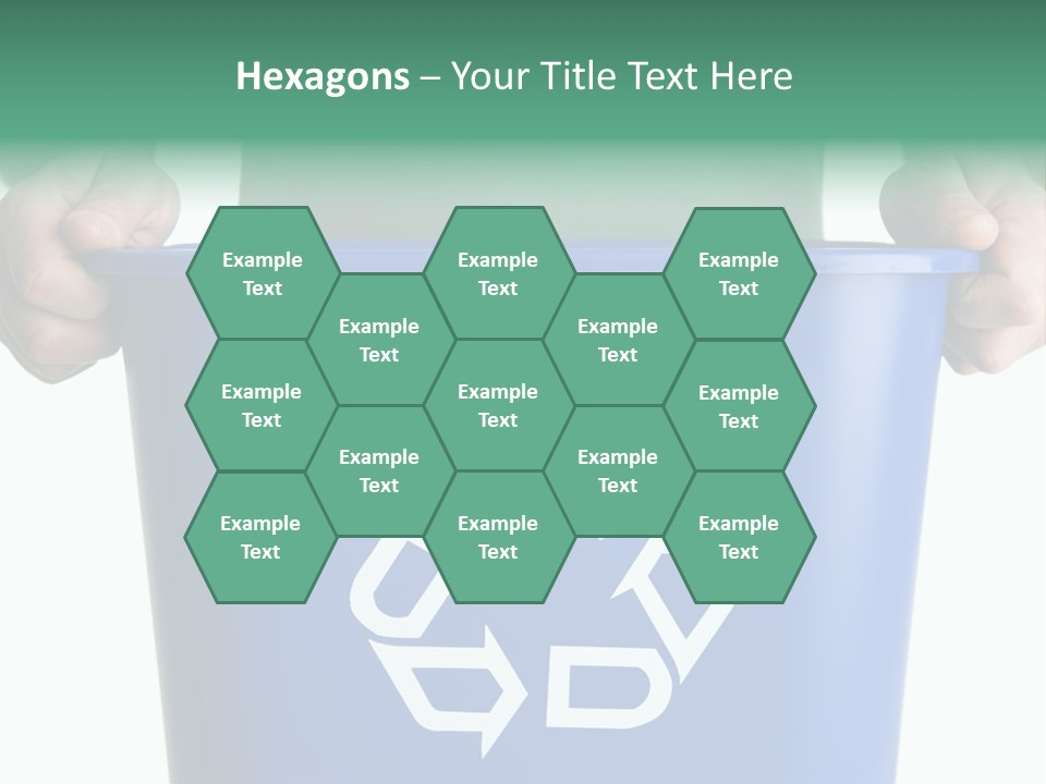 Man Holding Recycling Bin PowerPoint Template