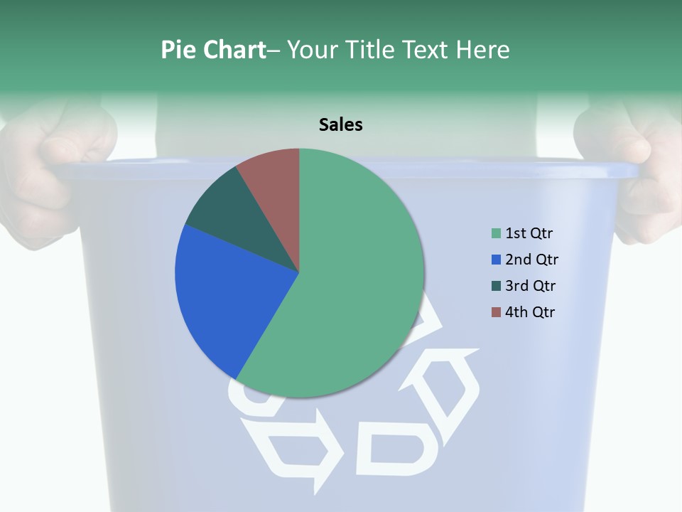 Man Holding Recycling Bin PowerPoint Template