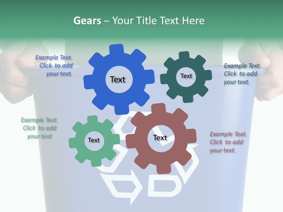 Man Holding Recycling Bin PowerPoint Template