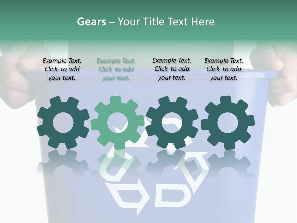 Man Holding Recycling Bin PowerPoint Template