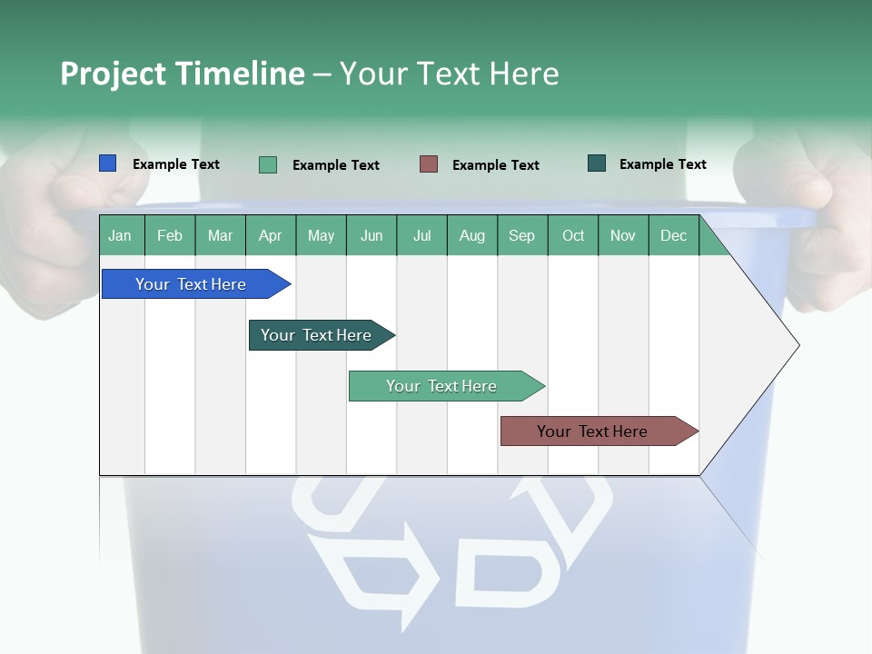 Man Holding Recycling Bin PowerPoint Template