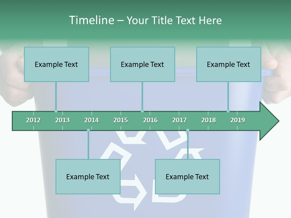 Man Holding Recycling Bin PowerPoint Template