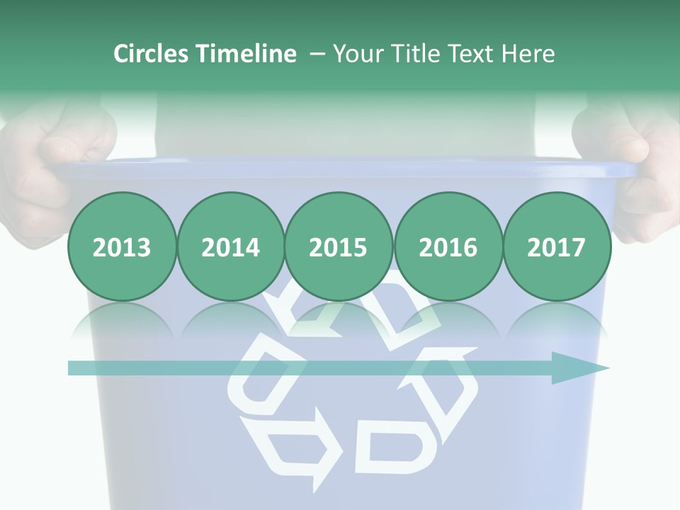 Man Holding Recycling Bin PowerPoint Template