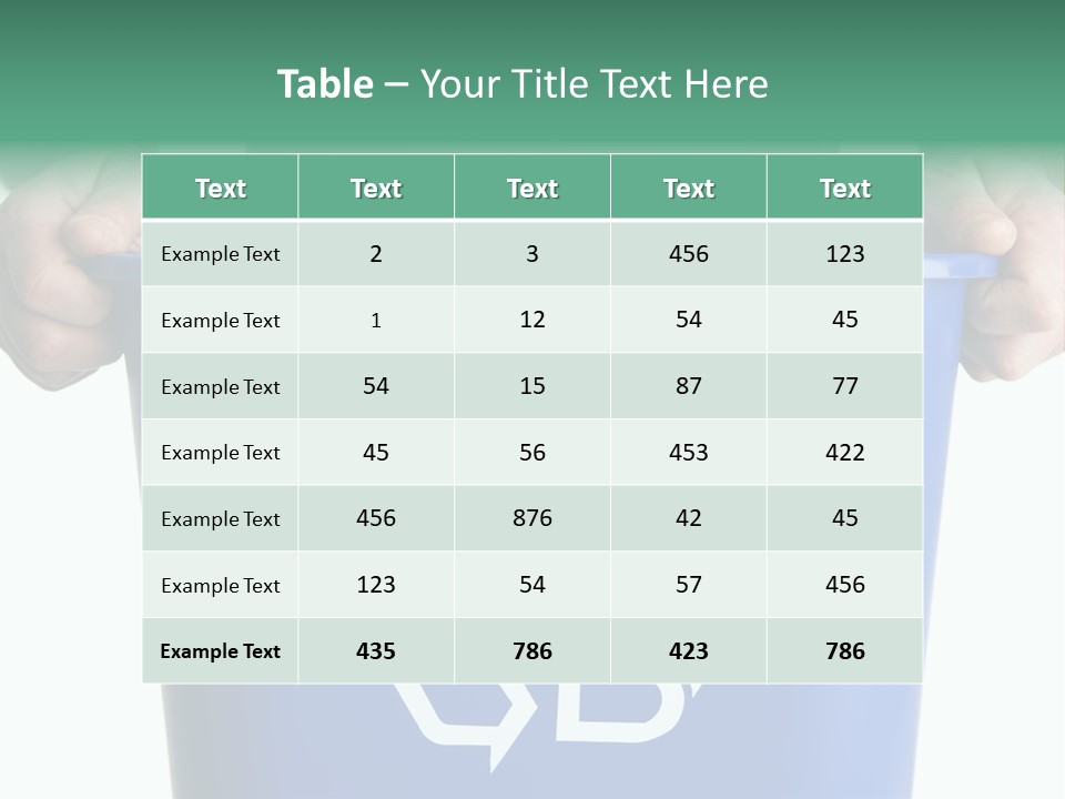 Man Holding Recycling Bin PowerPoint Template