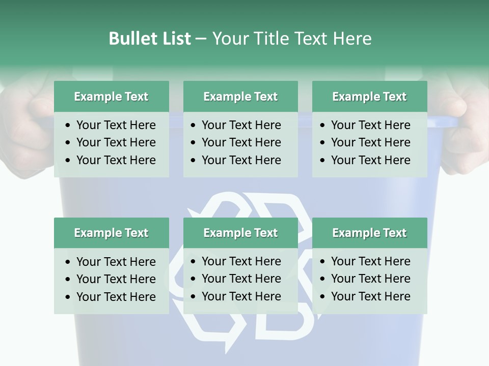 Man Holding Recycling Bin PowerPoint Template
