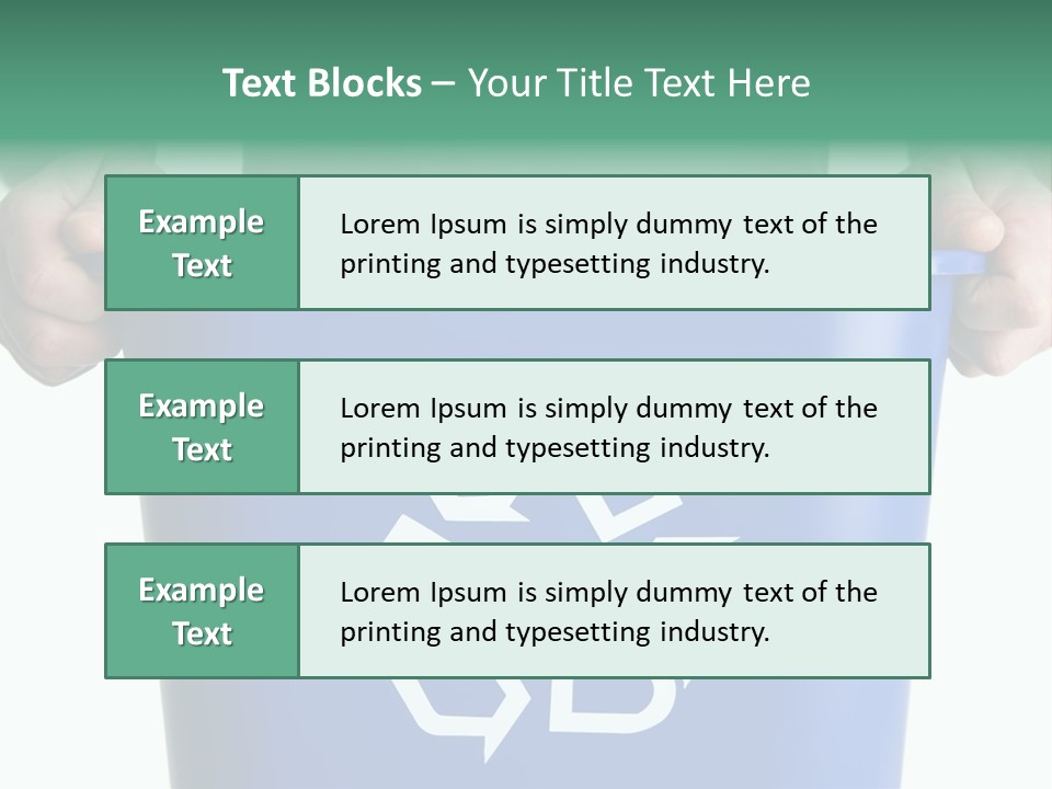 Man Holding Recycling Bin PowerPoint Template