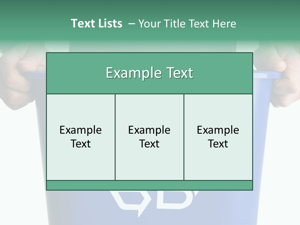 Man Holding Recycling Bin PowerPoint Template
