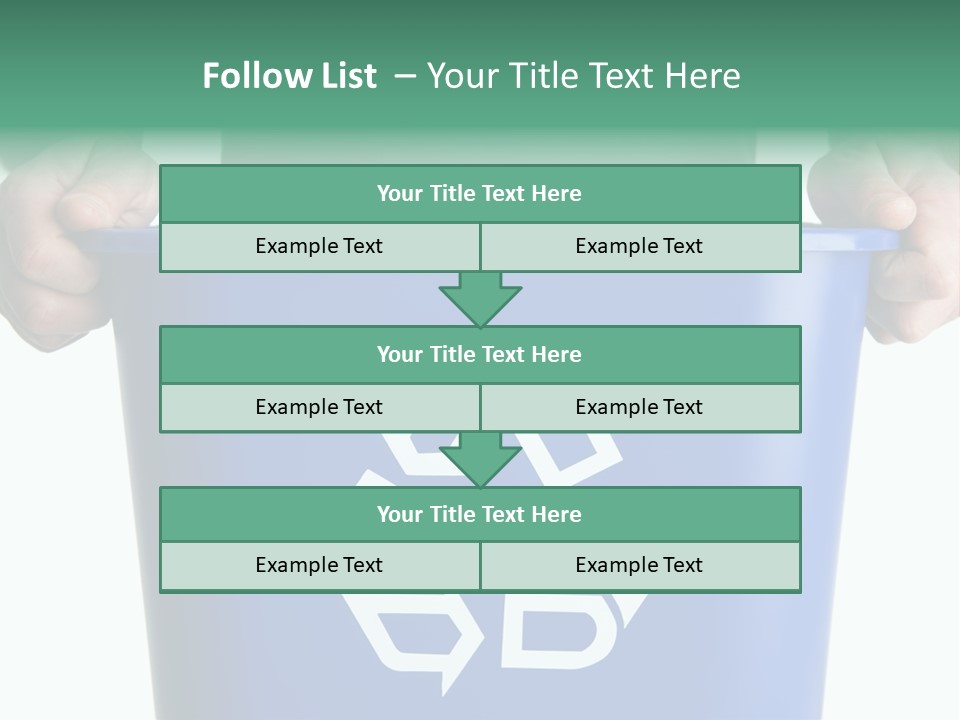 Man Holding Recycling Bin PowerPoint Template