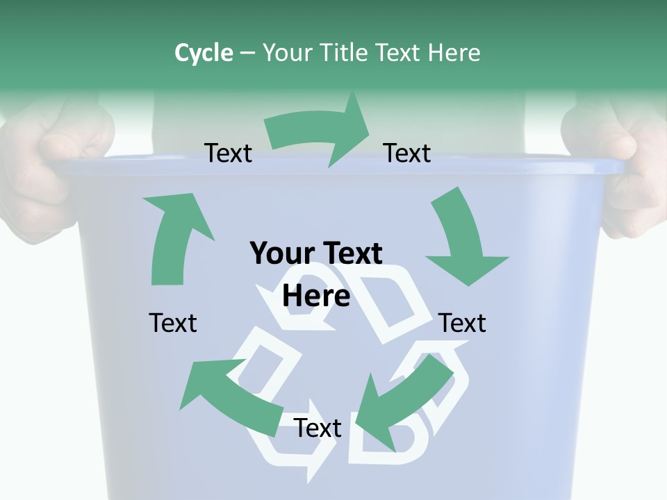 Man Holding Recycling Bin PowerPoint Template