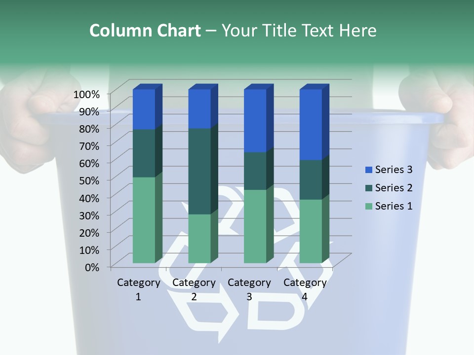 Man Holding Recycling Bin PowerPoint Template