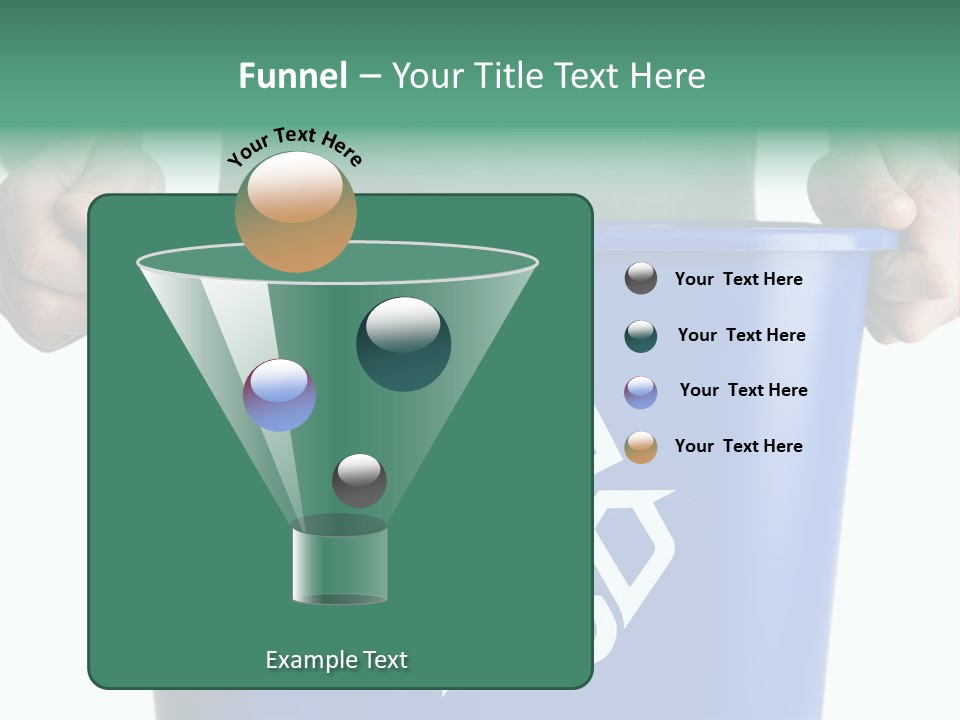 Man Holding Recycling Bin PowerPoint Template