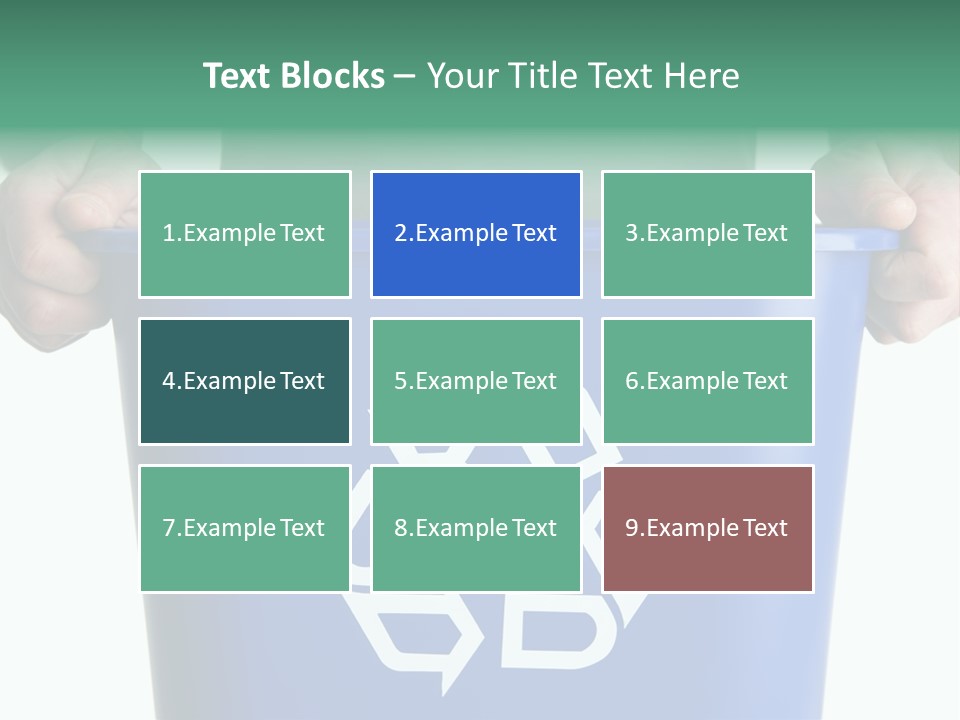 Man Holding Recycling Bin PowerPoint Template