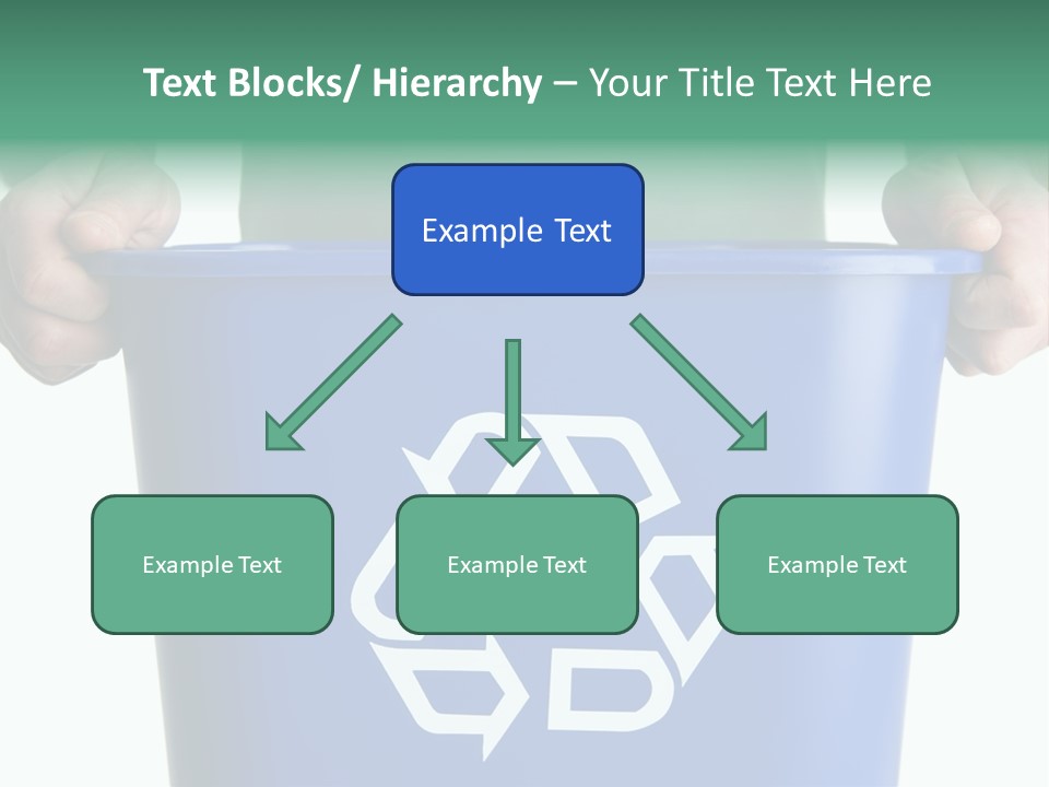 Man Holding Recycling Bin PowerPoint Template