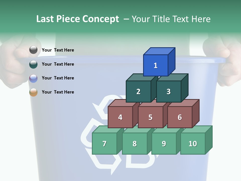 Man Holding Recycling Bin PowerPoint Template