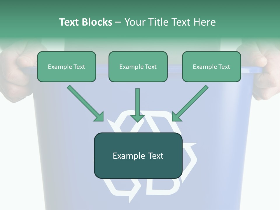 Man Holding Recycling Bin PowerPoint Template