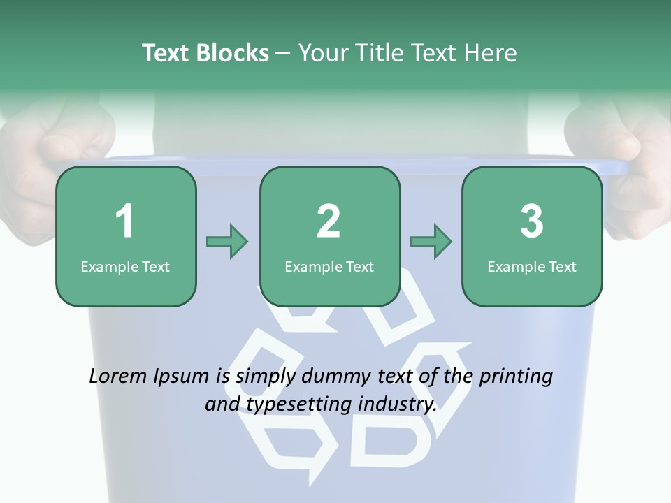 Man Holding Recycling Bin PowerPoint Template