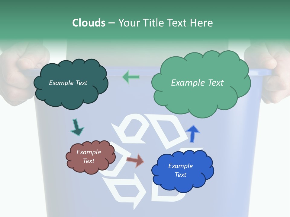 Man Holding Recycling Bin PowerPoint Template