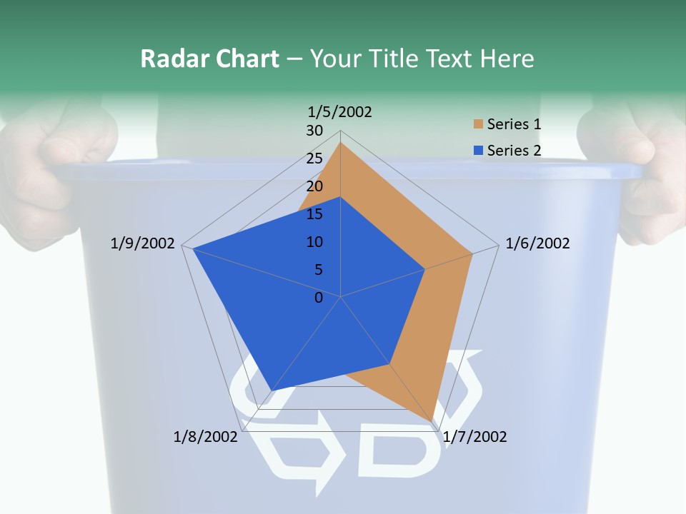 Man Holding Recycling Bin PowerPoint Template