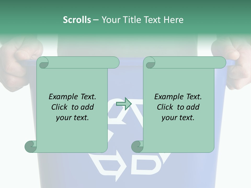 Man Holding Recycling Bin PowerPoint Template