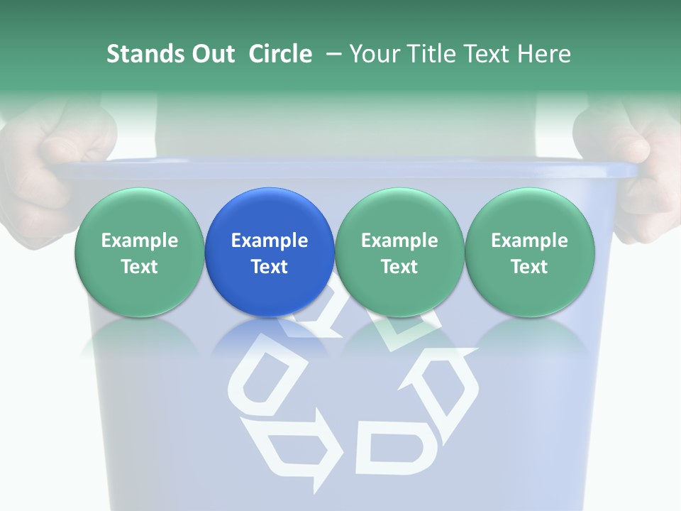 Man Holding Recycling Bin PowerPoint Template