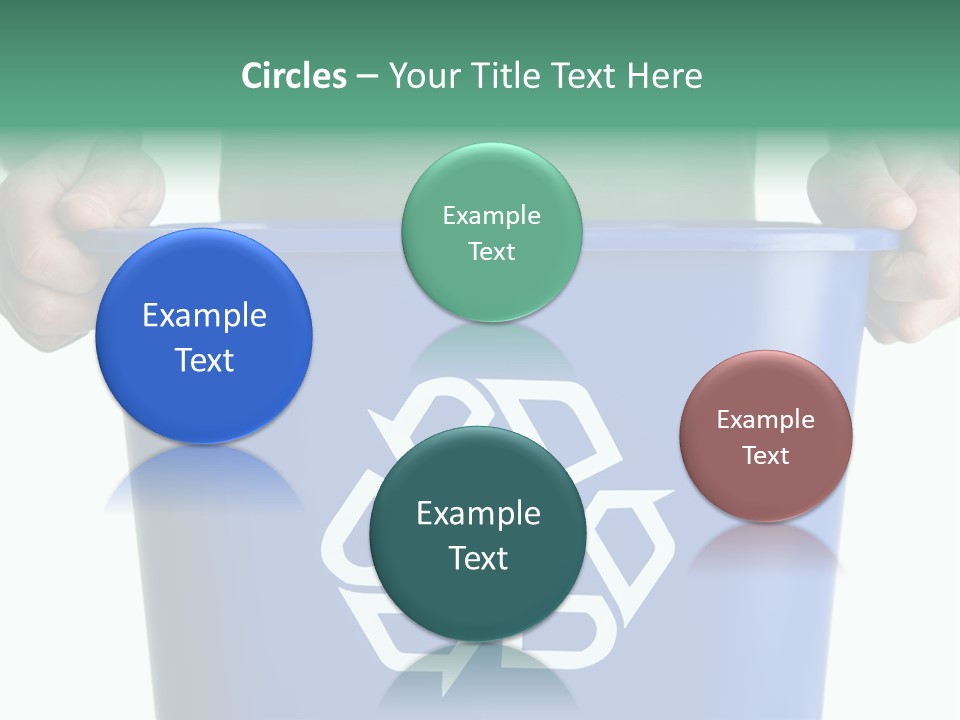 Man Holding Recycling Bin PowerPoint Template