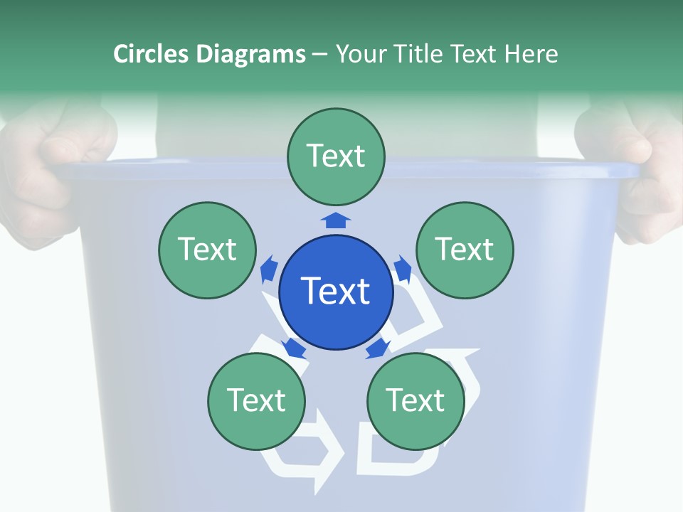 Man Holding Recycling Bin PowerPoint Template