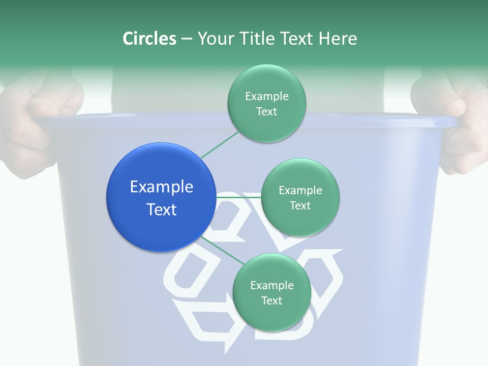 Man Holding Recycling Bin PowerPoint Template