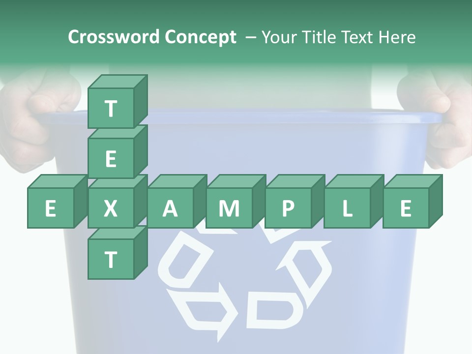 Man Holding Recycling Bin PowerPoint Template