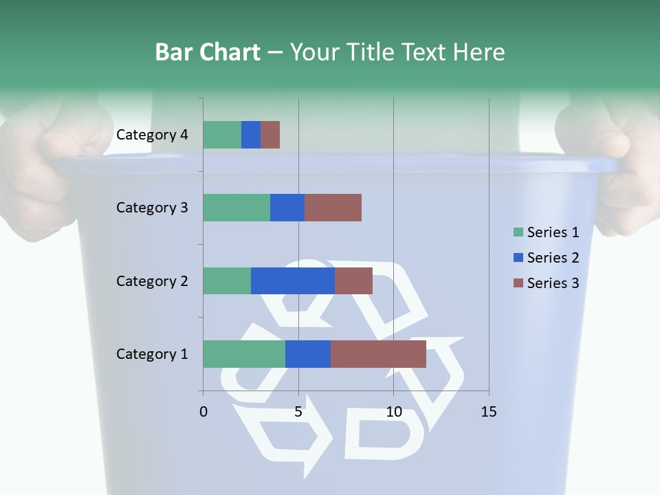 Man Holding Recycling Bin PowerPoint Template